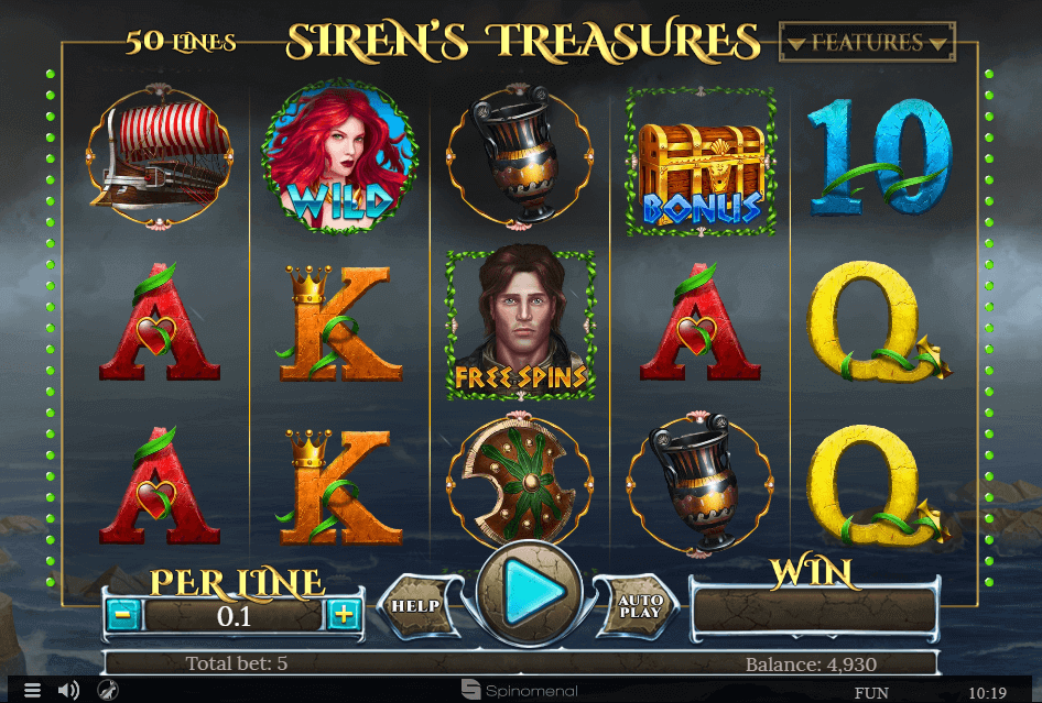 Sirens Treasure Spinomenal Spiel kostenlos